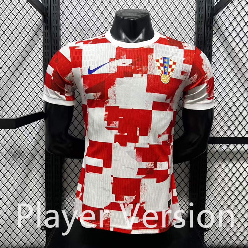 Player Special Version 26-27 Croatia Red&White Thailand Soccer Jersey AAA-4285
