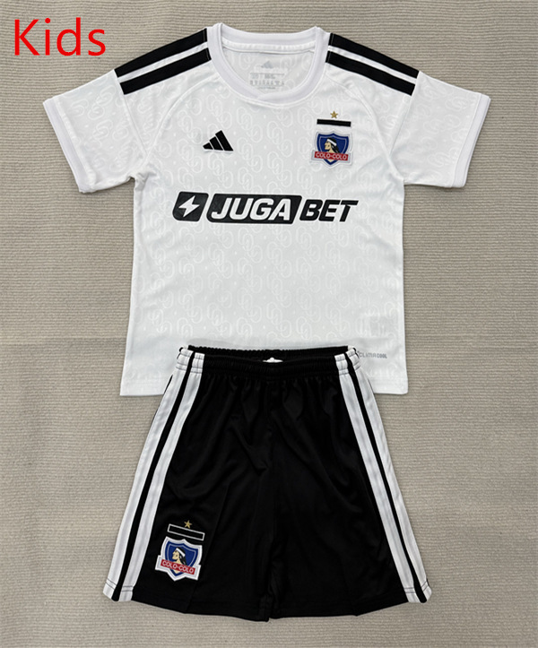 26-27 Colo-Colo Home White Kids/Youth Soccer Uniform-AY