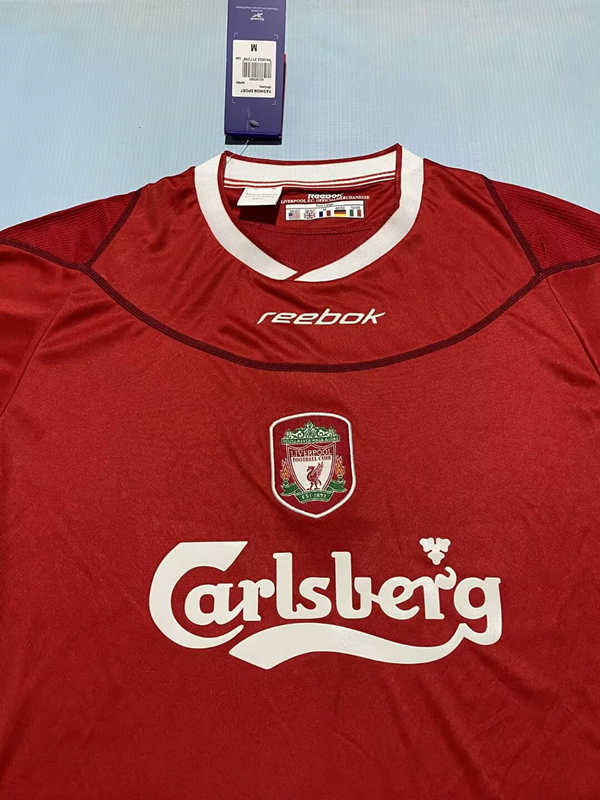 Retro Version 02-04 Liverpool Home Red Thailand Soccer Jersey AAA-0664