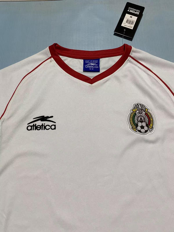 1998 Retro Version Mexico  White Thailand Soccer Jersey AAA-0664