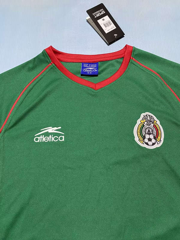 1998 Retro Version Mexico Green Thailand Soccer Jersey AAA-0664