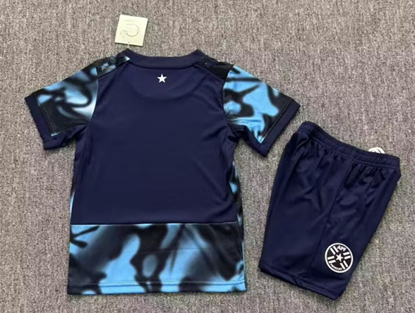 26-27 Uruguay Away Royal Blue Kids/Youth Soccer Uniform-7358