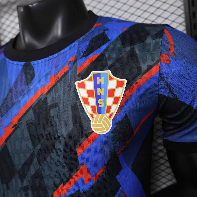 Player Version 26-27 Croatia Blue&BlackThailand Soccer Jersey AAA-3596