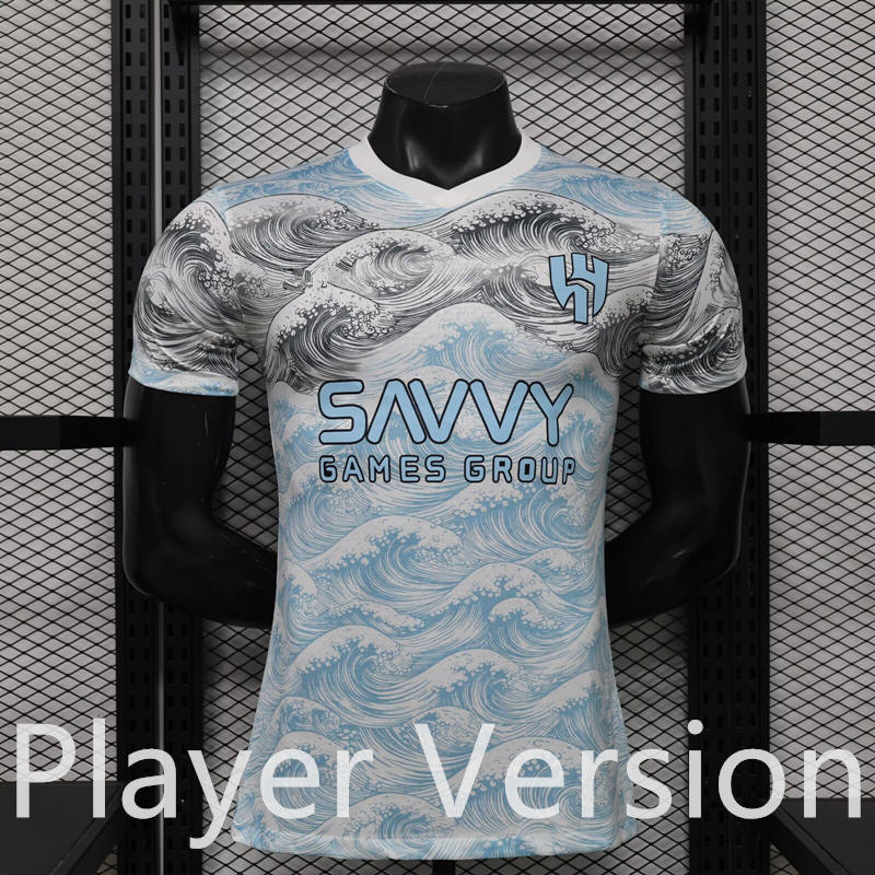 Player Special Version 26-27 Al Hilal SFC Gray&Blue Thailand Soccer Jersey AAA-3596