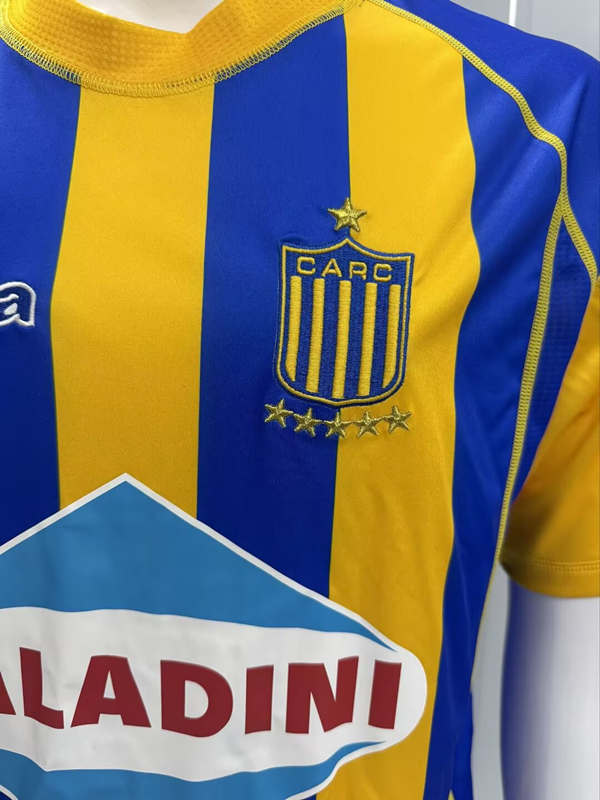 Retro Version 06-07 Club Atlético Rosario Central Home Yellow&Blue Thailand Soccer Jersey AAA-3932