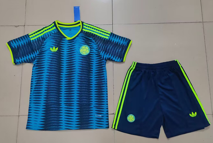 26-27 Colombia Away Blue Soccer Uniform-718