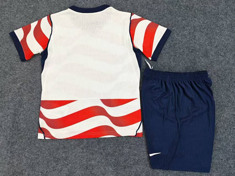 26-27 USA Home Red Kids/Youth Soccer Unifrom-9527