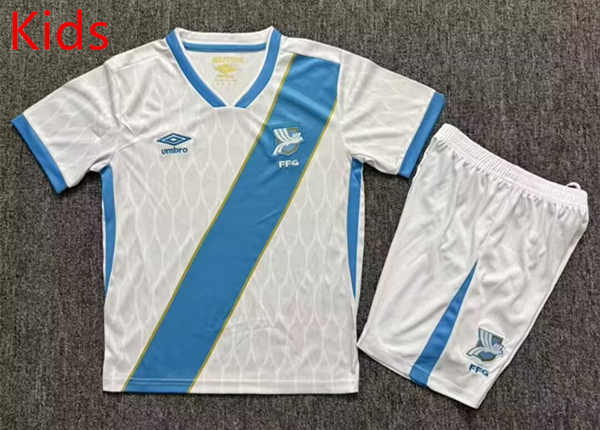 26-27 Guatemala Home White Kids/Youth Soccer Uniform-7358