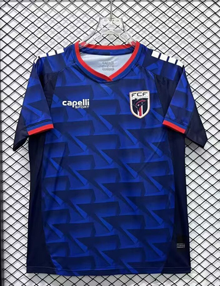 (S-4XL) 26-27 Cape Verde Home Blue Thailand Soccer Jersey AAA-7358