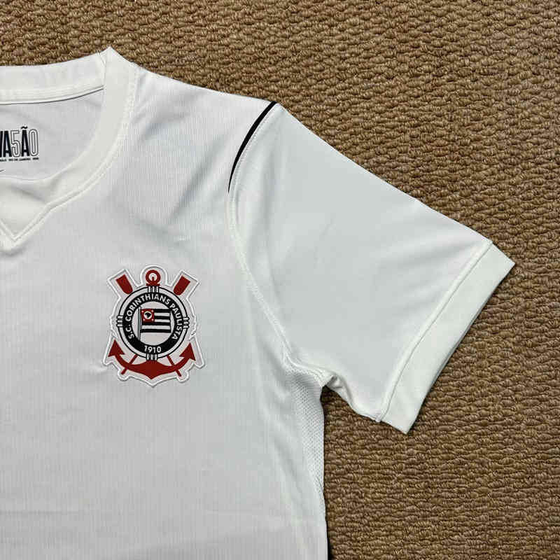(S-4XL) 26-27 Corinthians Home White Thailand Soccer Jersey AAA-7810