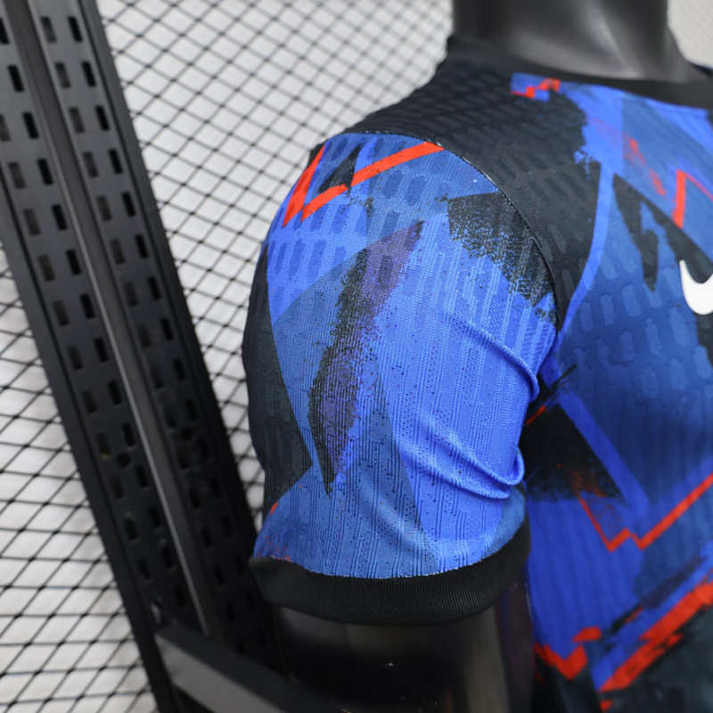 Player Version 26-27 Croatia Blue&BlackThailand Soccer Jersey AAA-3596