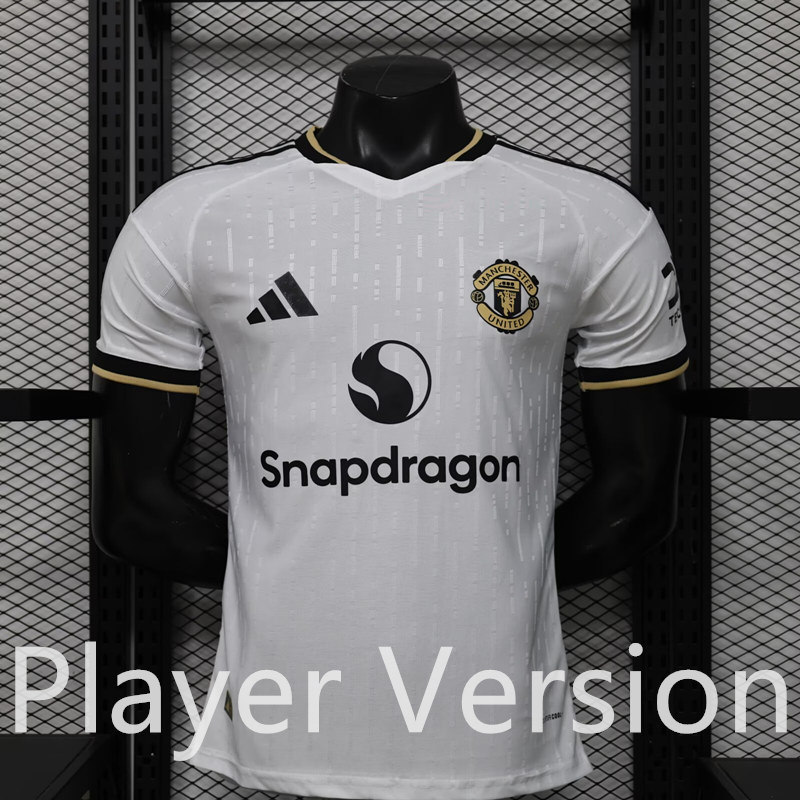 Player Version 26-27 Manchester United White Thailand Soccer Jersey AAA-3596