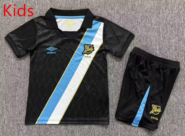 26-27 Guatemala Away Black Kids/Youth Soccer Uniform-7358