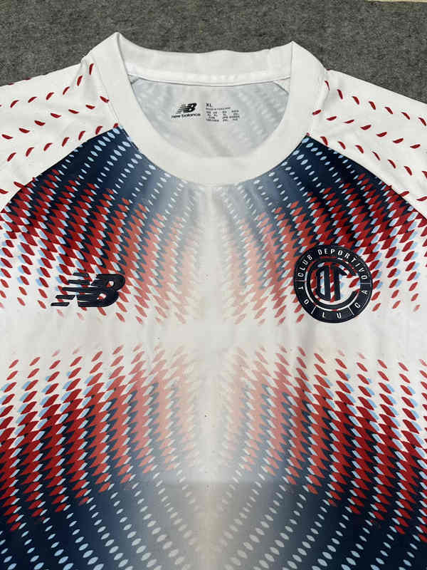 (S-4XL) 26-27 Toluca Blue&White Thailand Training Soccer Jersey-9527