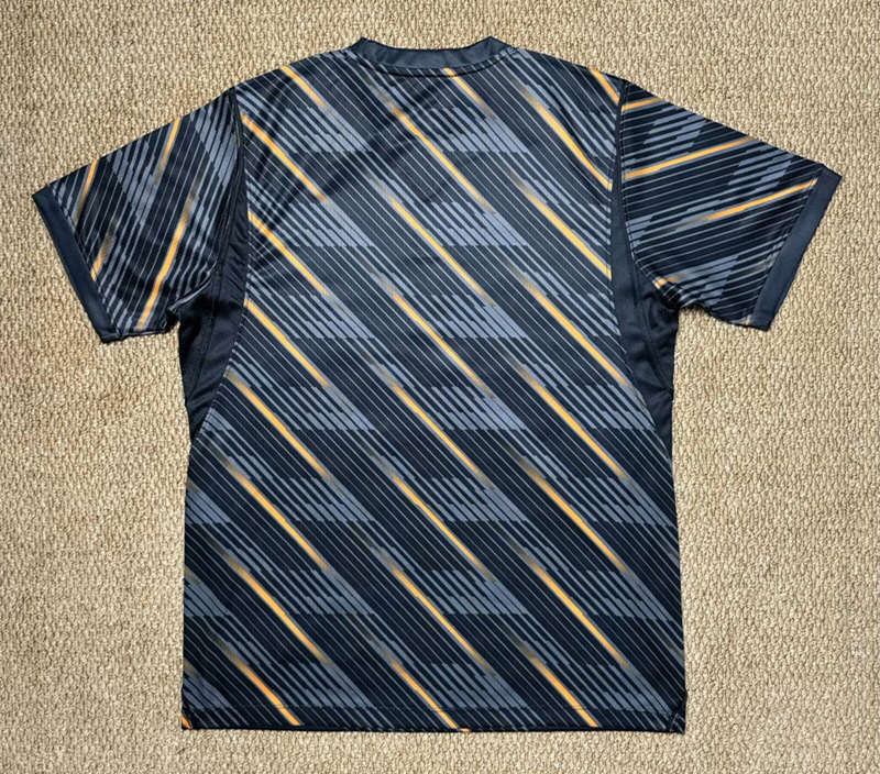 (S-4XL) 26-27 France Goalkeeper Black&Orange Thailand Soccer Jersey AAA-7810