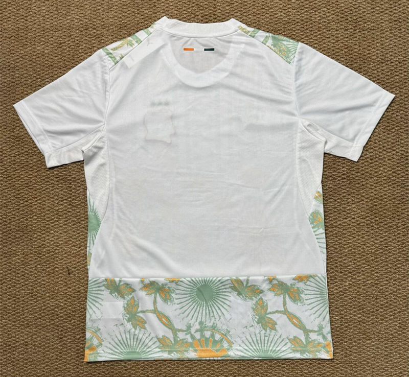(S-4XL) 26-27 Cote d'Ivoire Away White&Green Thailand  Soccer Jersey AAA-7810