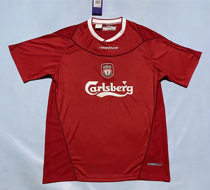Retro Version 02-04 Liverpool Home Red Thailand Soccer Jersey AAA-0664