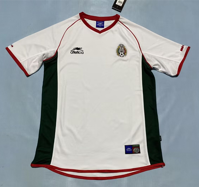 1998 Retro Version Mexico  White Thailand Soccer Jersey AAA-0664