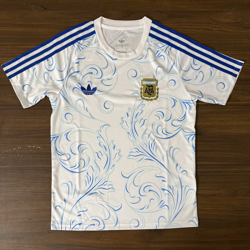 (S-4XL) 26-27 Argentina Blue&White Thailand Training Soccer Jersey-8747