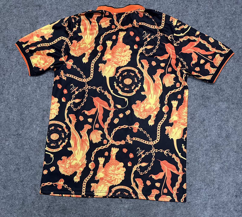 (S-4XL) 26-27 Collaboration Version Netherlands Black&Orange Thailand Soccer Jersey AAA-9527