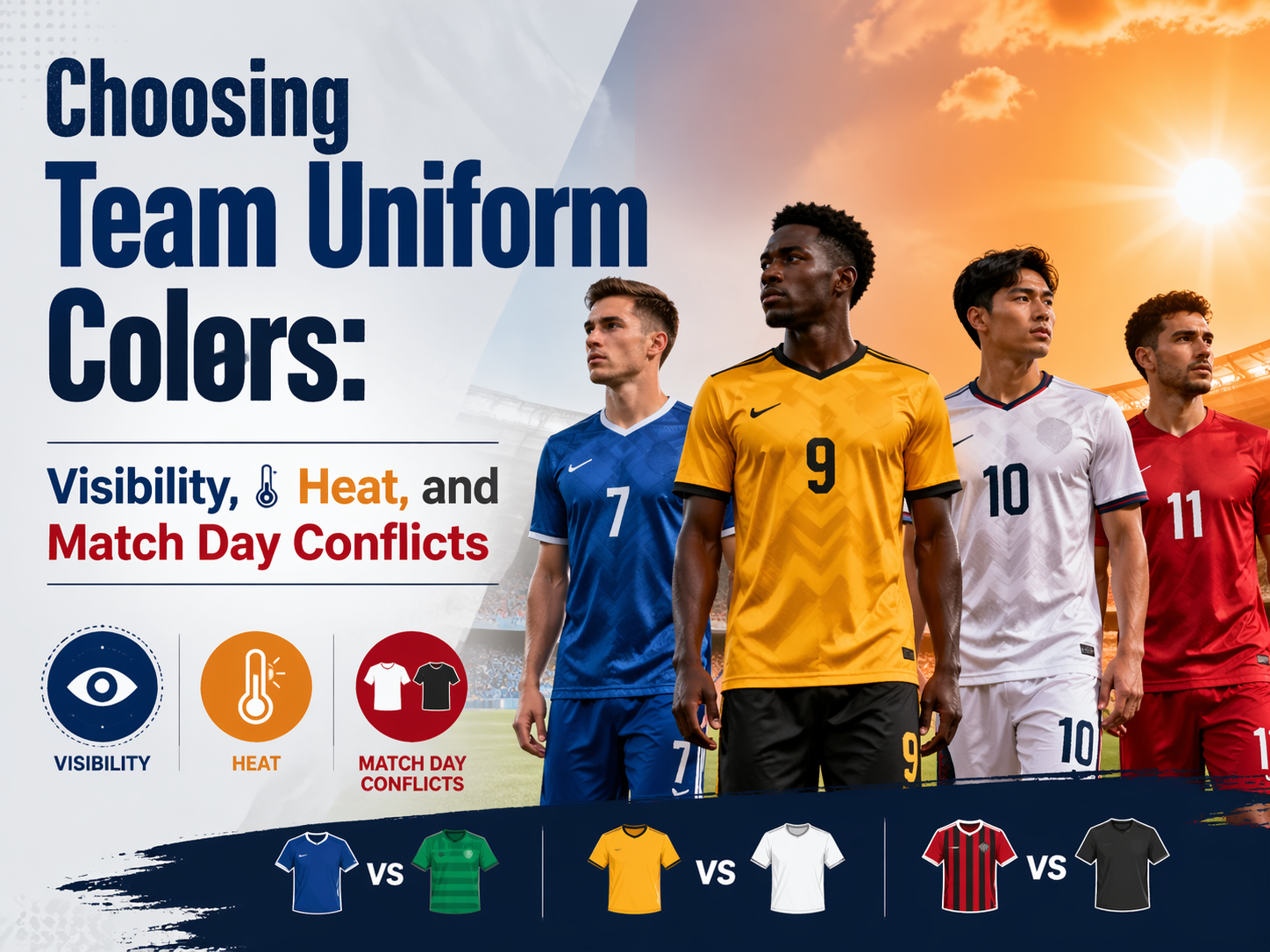 Choosing Team Uniform Colors: Visibility, Heat, and Match Day Conflicts