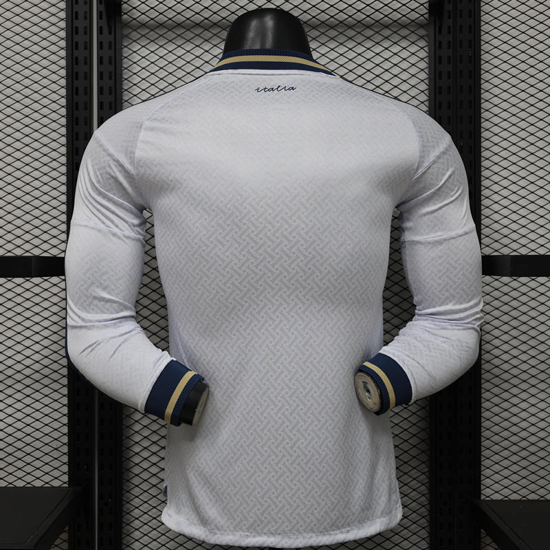 (S-3XL) Player Version 26-27 Italy Away White LS Thailand Soccer Jersey AAA-888