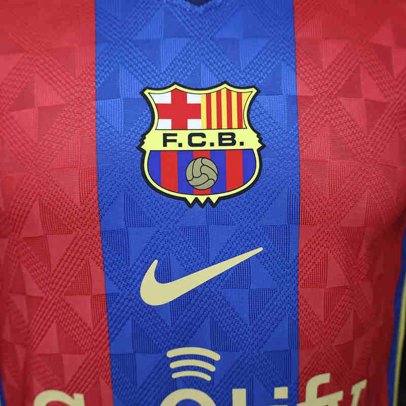 (S-3XL) 26-27 Player Retro Version Barcelona Red&Blue Thailand Soccer Jersey AAA-888
