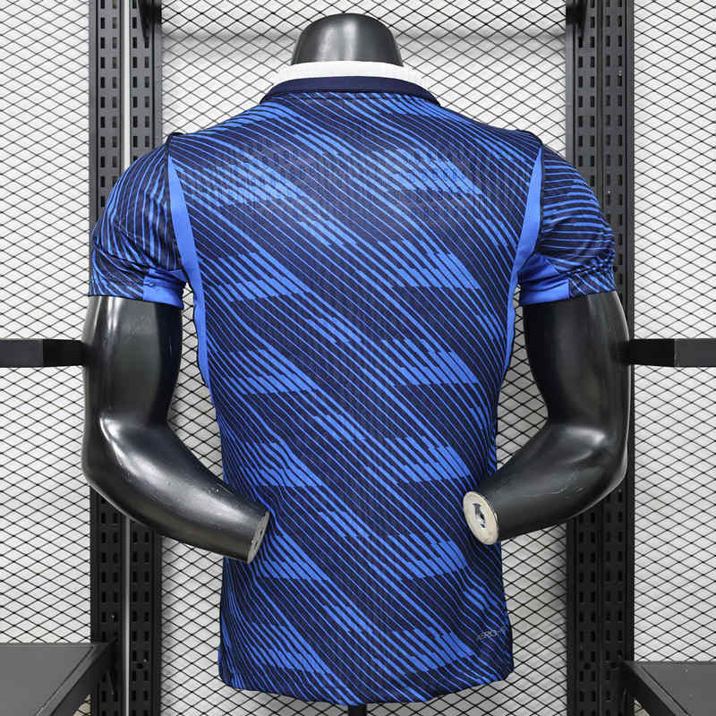 (S-4XL) 26-27 France Star Embroidered Home Blue Thailand Soccer Jersey AAA-888