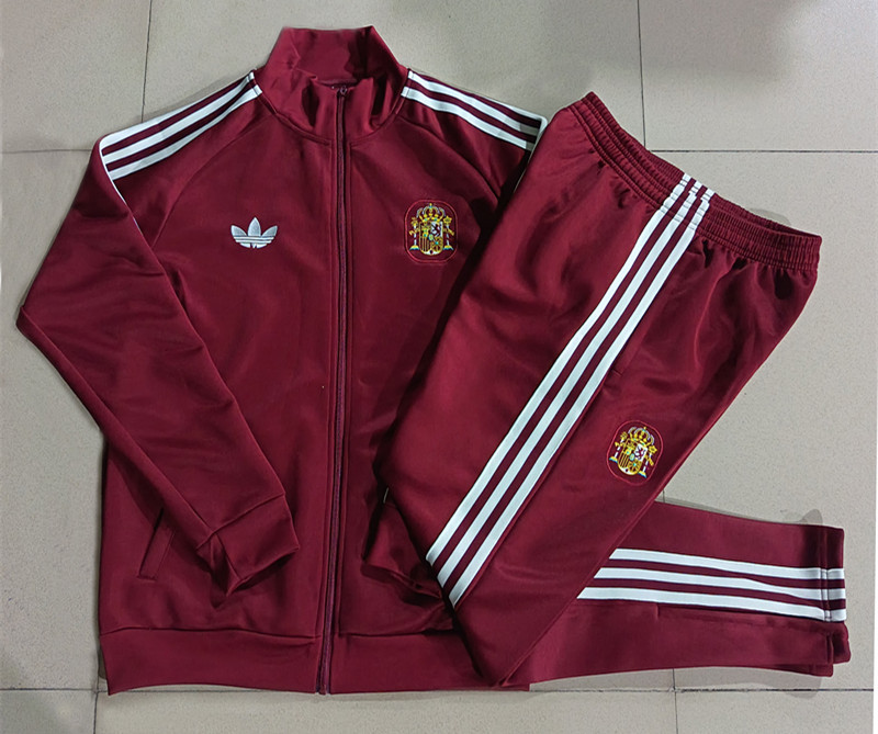 26-27 Spain Red Thailand Soccer Jacket Unifrom-815