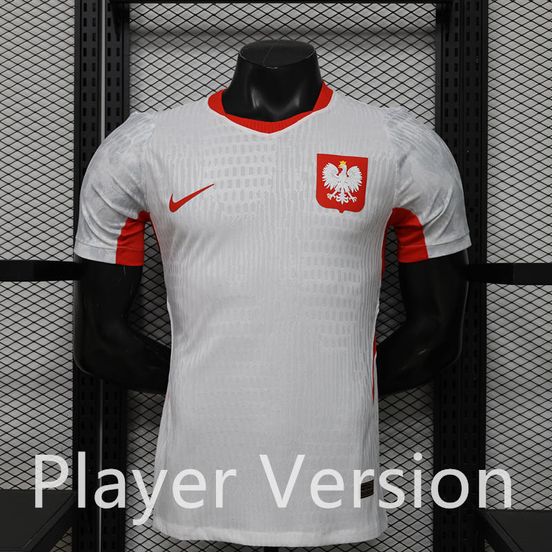 Player Version 26-27 Poland Home White Thailand Soccer Jersey AAA-888