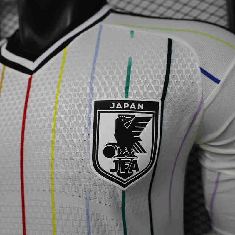 (S-3XL) 26-27 Player Version Japan Away White LS Thailand Soccer Jersey AAA-888