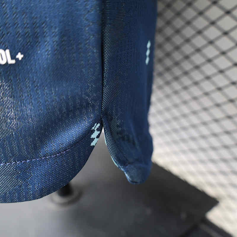 (S-3XL) 26-27 Player Version Germany Away Blue LS Thailand Soccer Jersey AAA-888