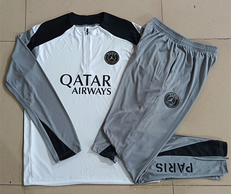 26-27 Jordan Paris SG White Soccer Tracksuit-815
