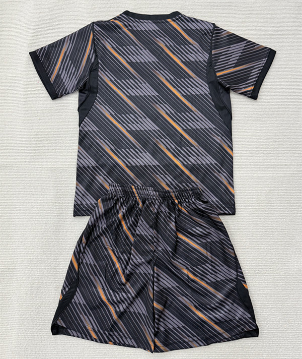 26-27 France Goalkeeper Black Kids/Youth Soccer Uniform-9484