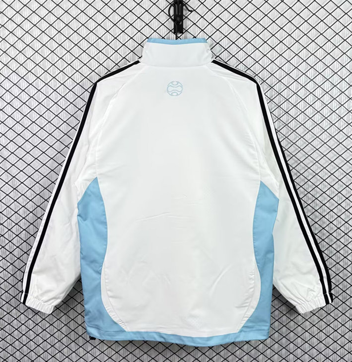 Retro Version 2006 Argentina Light Blue Thailand Soccer Trench Coat With Hat-3257