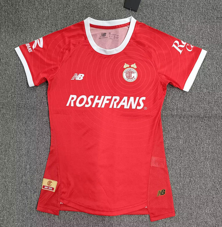 26-27 Champion Version Toluca FC Red Women Thailand Soccer Jersey AAA-5378