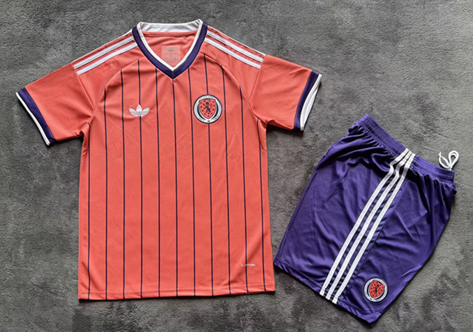 26-27 Scotland Away Red Soccer Uniform-2483