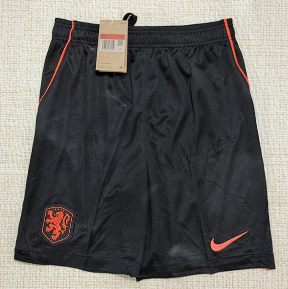 26-27 Netherlands Home Black Thailand Soccer Shorts-5929