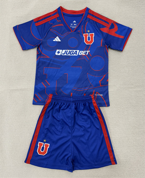26-27 Universidad de Chile Home Blue Soccer Unifrom-AY