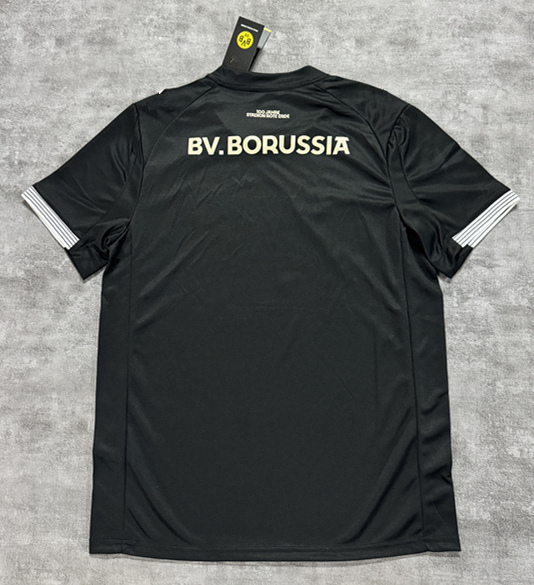 (S-4XL) 26-27 100th Anniversary Borussia Dortmund Black Thailand Soccer Jersey AAA-4506