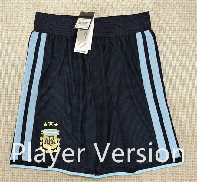 Player Version 26-27 Argentina Home Black Thailand Soccer Shorts-5929