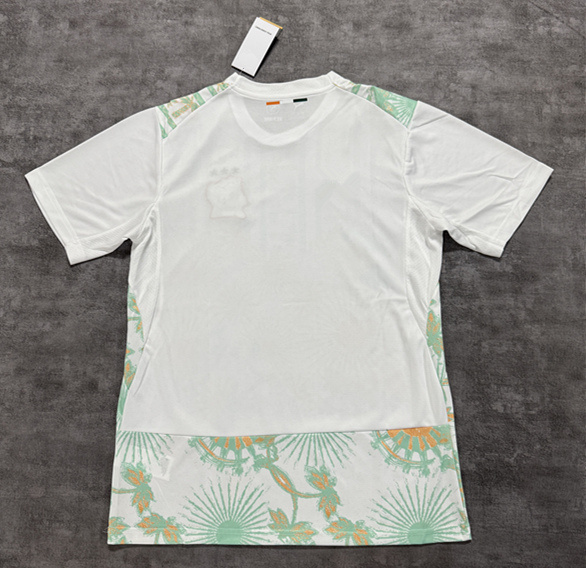 (S-4XL) 26-27 Cote d'Ivoire Away White&Green Thailand Soccer Jersey AAA-4506