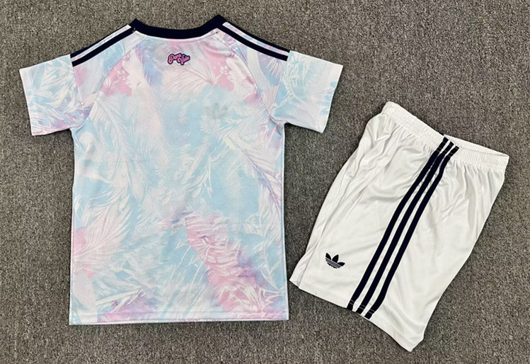 26-27 Costa Rica Away Blue&Pink Kids/Youth Soccer Uniform-7809