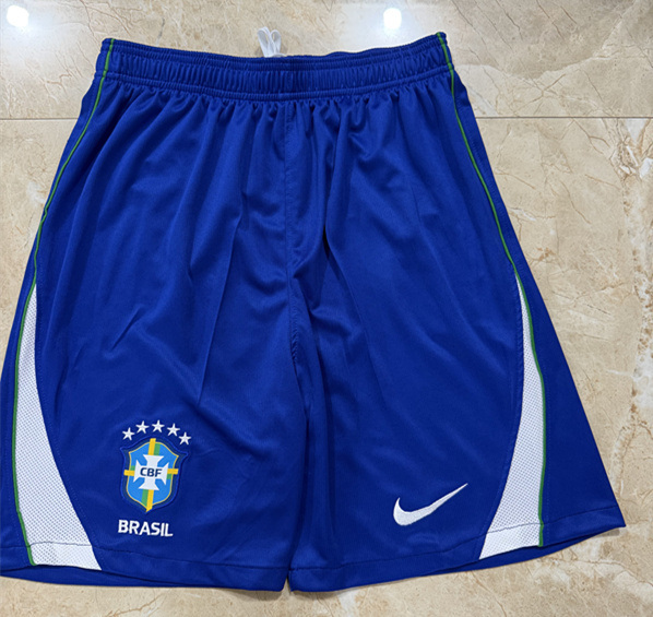 26-27 Brazil Home Blue Thailand Soccer Shorts-5929