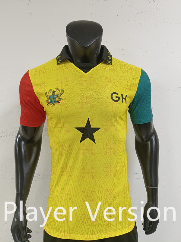 26-27 Player Special Version Ghana Yellow Thailand Soccer Jersey AAA-0871