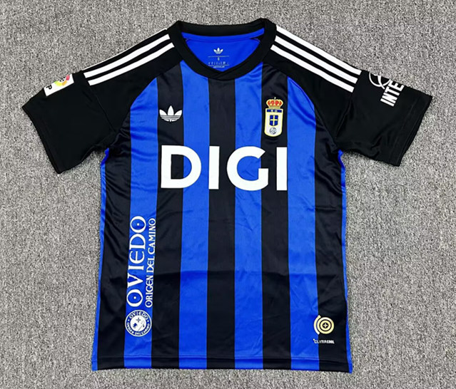 (S-4XL) 26-27 Real Oviedo Blue&Black Thailand Soccer Jersey AAA-2044