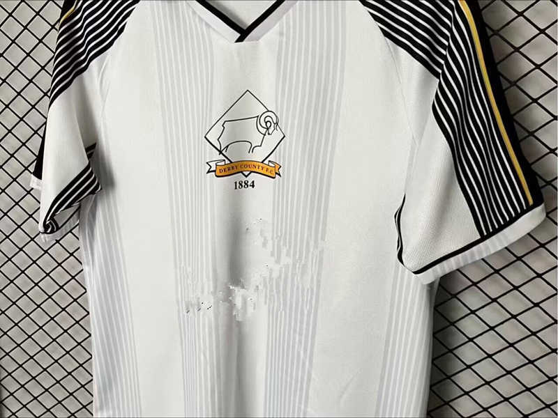 (S-4XL) Retro Version 95-96 Derby County Home White Thailand Soccer Jersey-2044