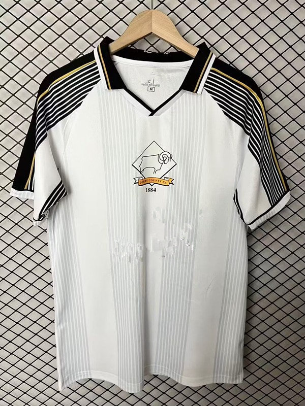 (S-4XL) Retro Version 95-96 Derby County Home White Thailand Soccer Jersey-2044