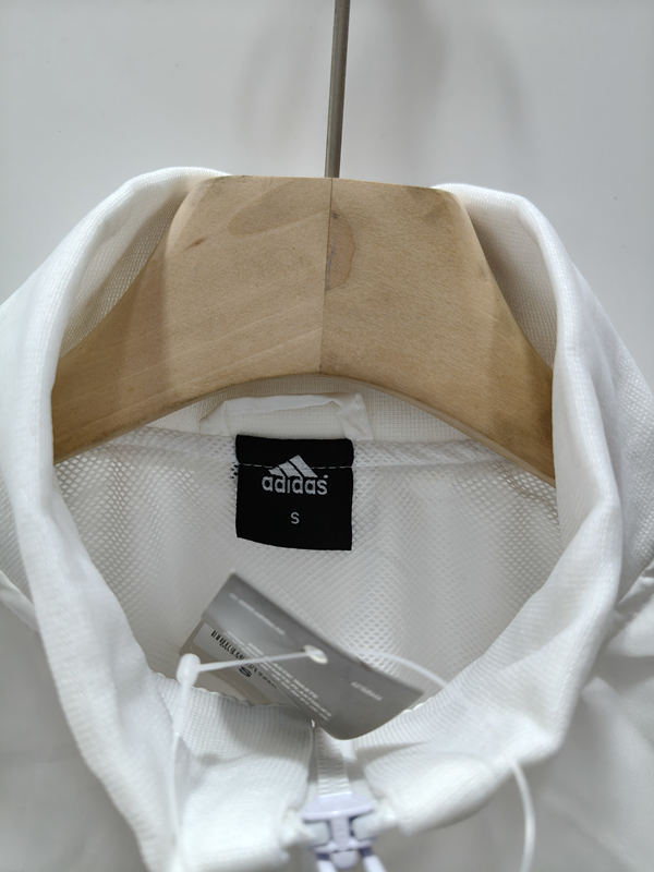 Retro Version 13-14  Real Madrid White Thailand Soccer Trench Coats With Hat-0225