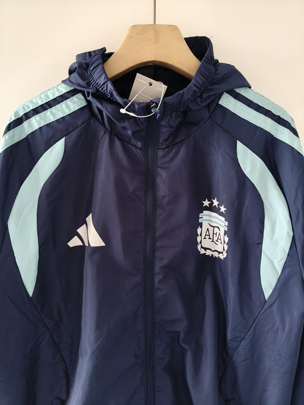 26-27 Argentina Royal Blue Thailand Soccer Trench Coat -0225